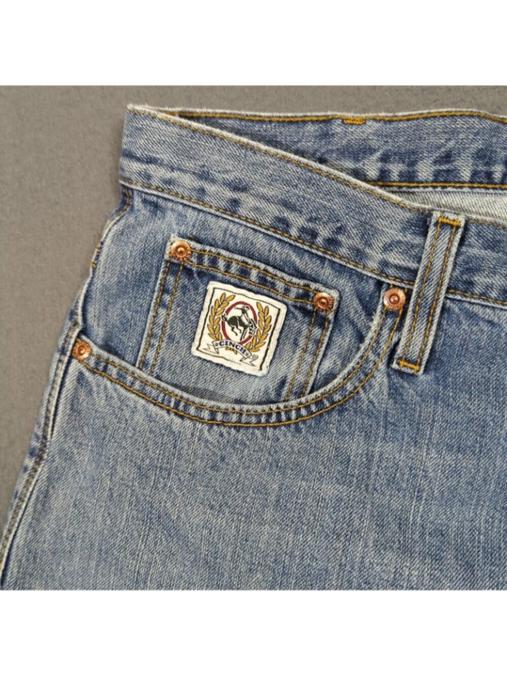 Cinch Jeans Men's 31x34 Blue Western Denim White Label Straight Cowboy Rodeo - Picture 8 of 10